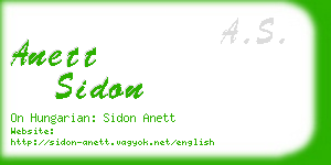 anett sidon business card